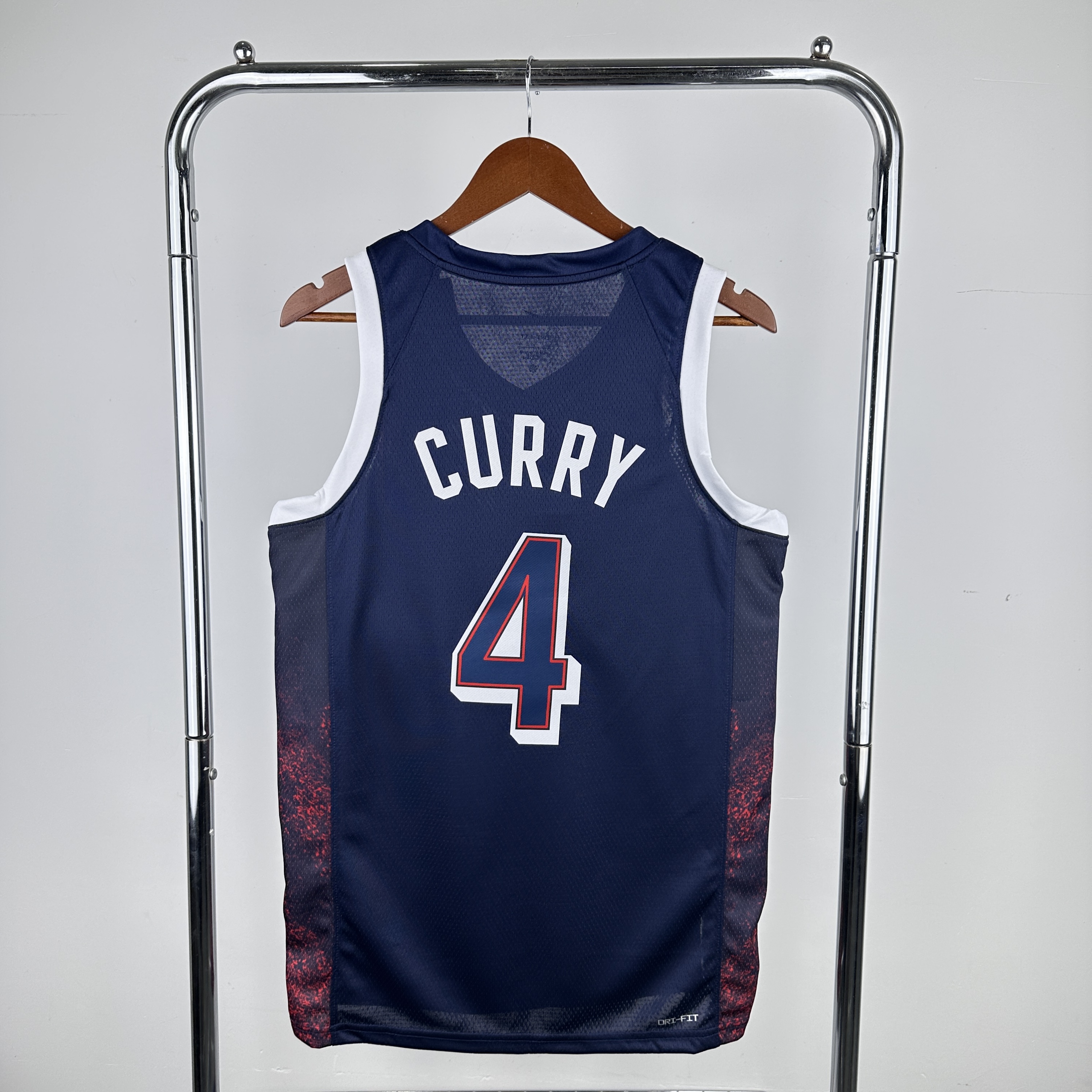 2024 Olympic USA 4 Curry Blue Nike NBA Jersey